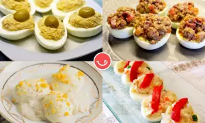 Cuatro tipos de huevos rellenos, perfectos para inspirarte con 10 recetas de huevos rellenos: con atún, carne, ensaladilla y más.