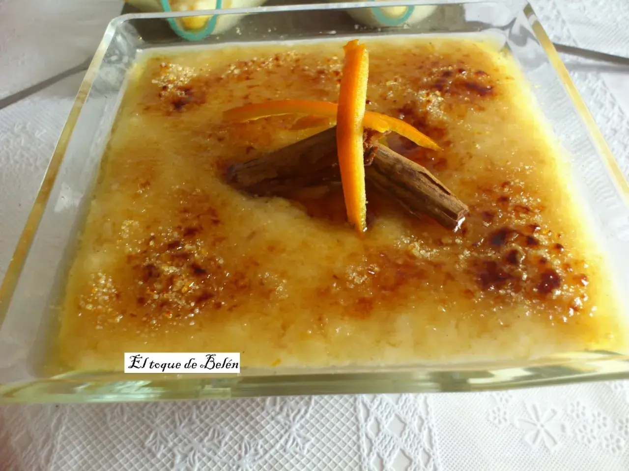 Delicioso arroz con leche asturiano, cremoso y con un toque de canela y naranja.