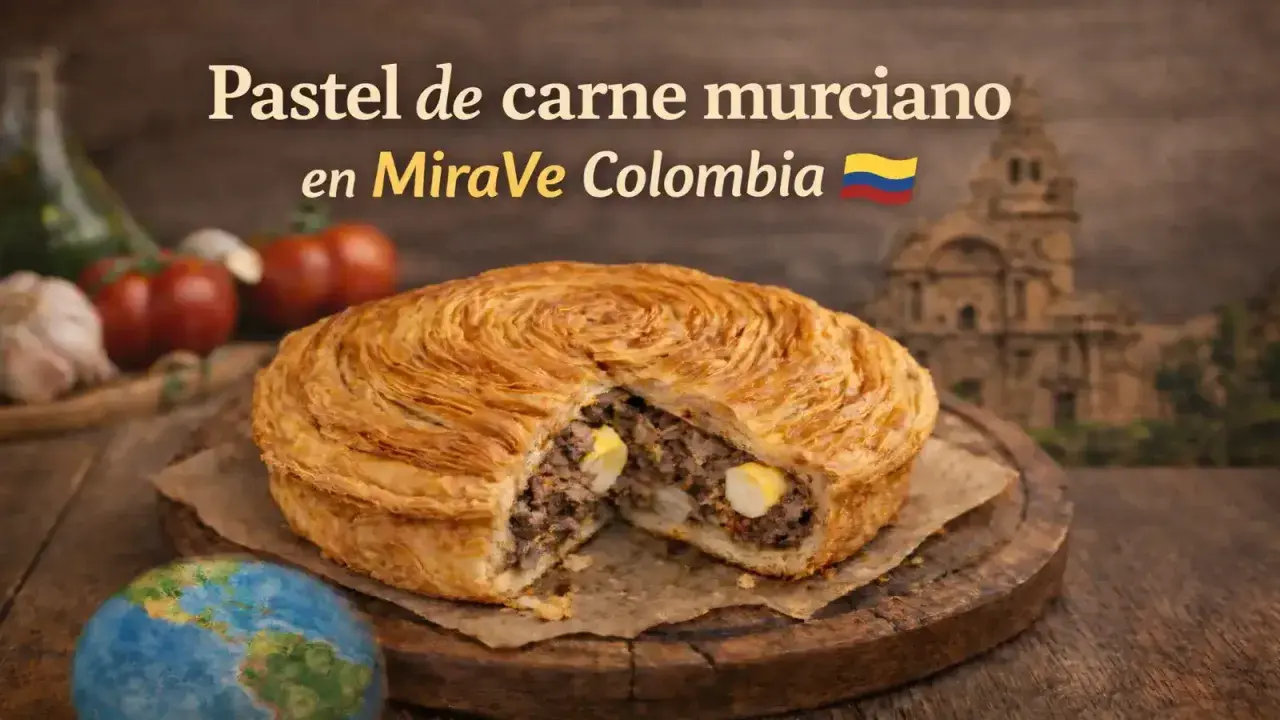 Pastel de carne murciano, un manjar que cruza el Atlántico hasta MiraVe Colombia. ¡Un viaje de sabor!